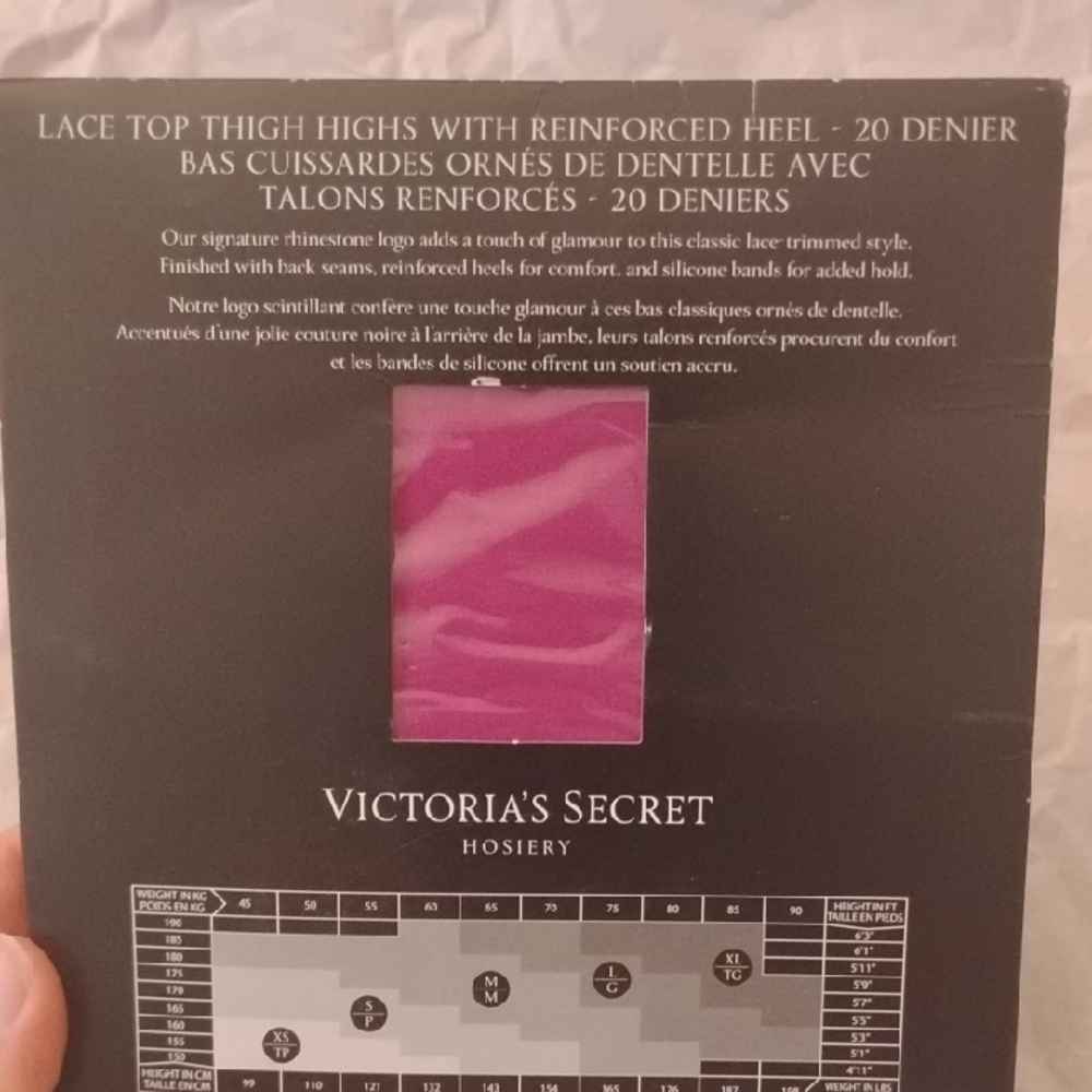 Victoria's Secret Pink Lace Top Thigh Highs